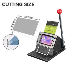 Yescom Round Corner Die Cutter Punch Heavy Duty Photo ID Credit Card Manual