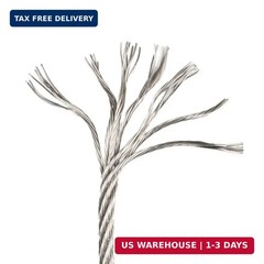 1/16″ Stainless Steel 304 Cable Wire Rope 33FT with Aluminum Sleeve Thimble | 7x