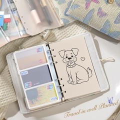 A6 Binder, Refillable Notebook, 6 Ring Binder, Small Journal 5″x7″, B6 Sketch…