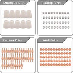 150PCS Plasma Cutting Nozzle & Electrode Set for CUT-40/CUT-50D Precision
