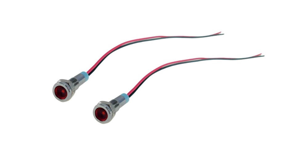2 Pack Procraft 6mm 115v LED Indicator Lamp Red 6ZSD.X-115-R