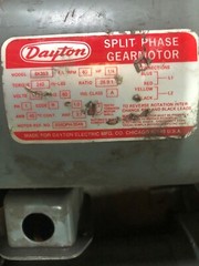 Dayton 6K353 Ac Gearmotor, 500.0 In-Lb Max. Torque, 27 Rpm Nameplate Rpm, 115V