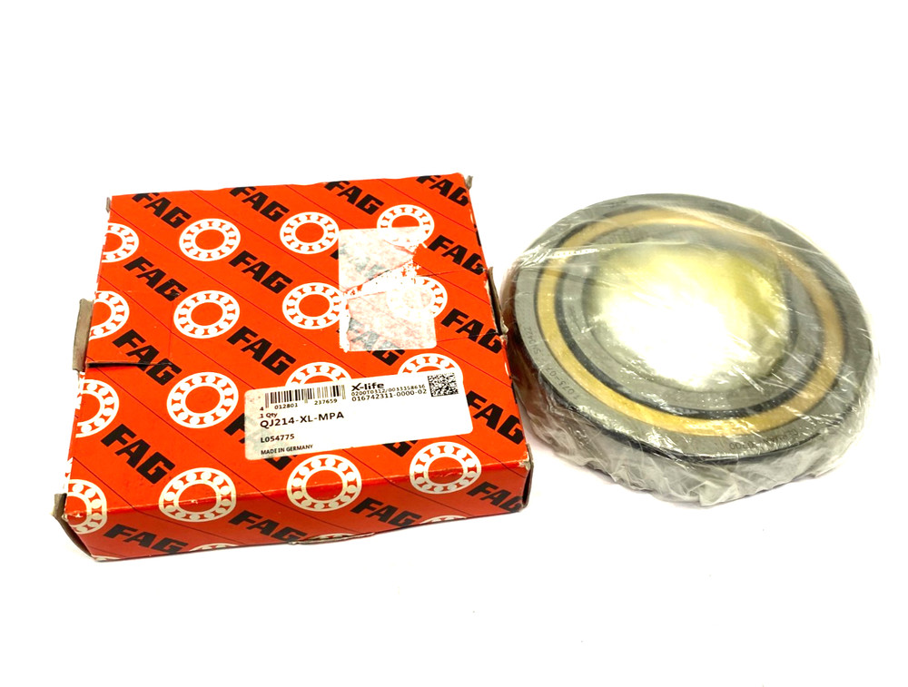 Fag QJ214-XL-MPA X-life Four-Point Contact Bearing Solid Brass Cage 125mm OD