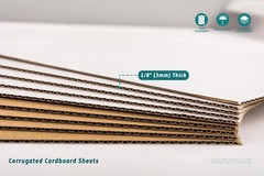 25 PCS 12.5×12.5 Inch Corrugated Cardboard Sheets 1/8 Thick LP Record Insert