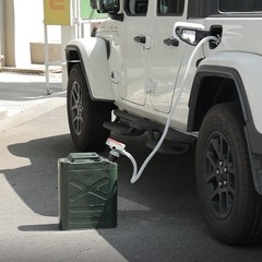 Electric Fuel Transfer Siphon Pump Battery Powered Gas Oil Water Liquid 2.4 GPM