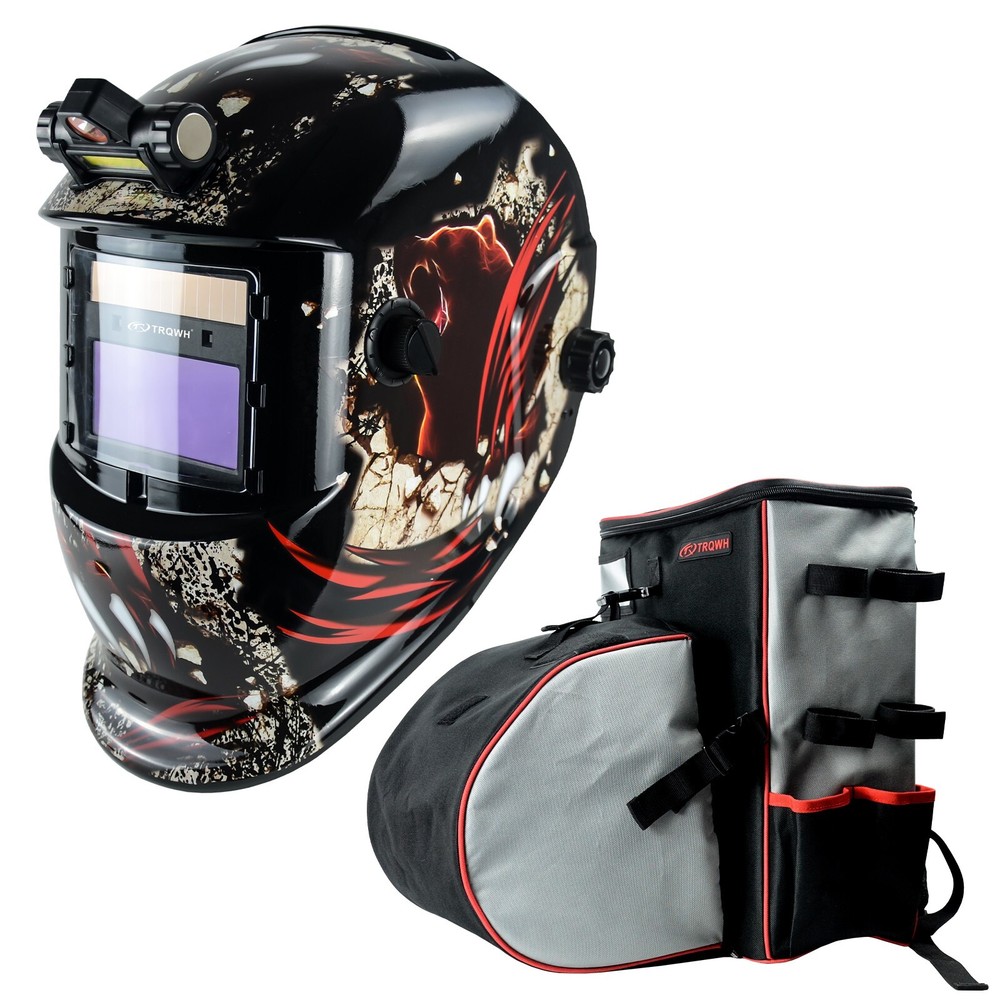 TRQWH Welding Hood with Light & Extreme Tools Bag, 1/1/1/2 Optical Clarity