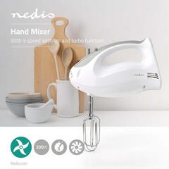 Blender 200W 5 speeds? Turbo function 2 Beaters/2 Dough Hooks