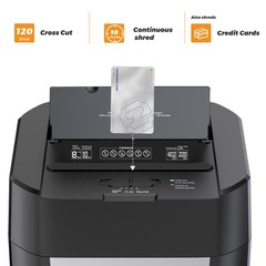 QUIETLEMON 120 Sheet Paper Shredder Cross Cut 5.28Ga Commerical For Office Home.