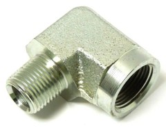 3/4″ Male NPTF x 3/4″ Female NPTF 90° Elbow Plated Steel Hydraulic <5502-12-12