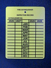 🔥🧯5-PLASTIC FIRE EXTINGUISHER 4-YEAR INSPECTION TAGS 2024-2025-2026-2027🔥🧯