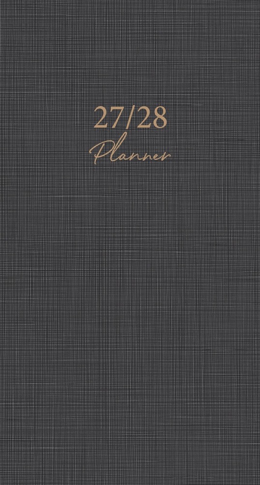 Graphite Grid 2-Year 2027-28 3.5″ x 6.5″ Monthly Pocket Planner