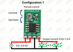 5Pcs DC 3.3V 3.7V 5V LED Driver 30-1500MA Constant Current Adjustable Module PWM