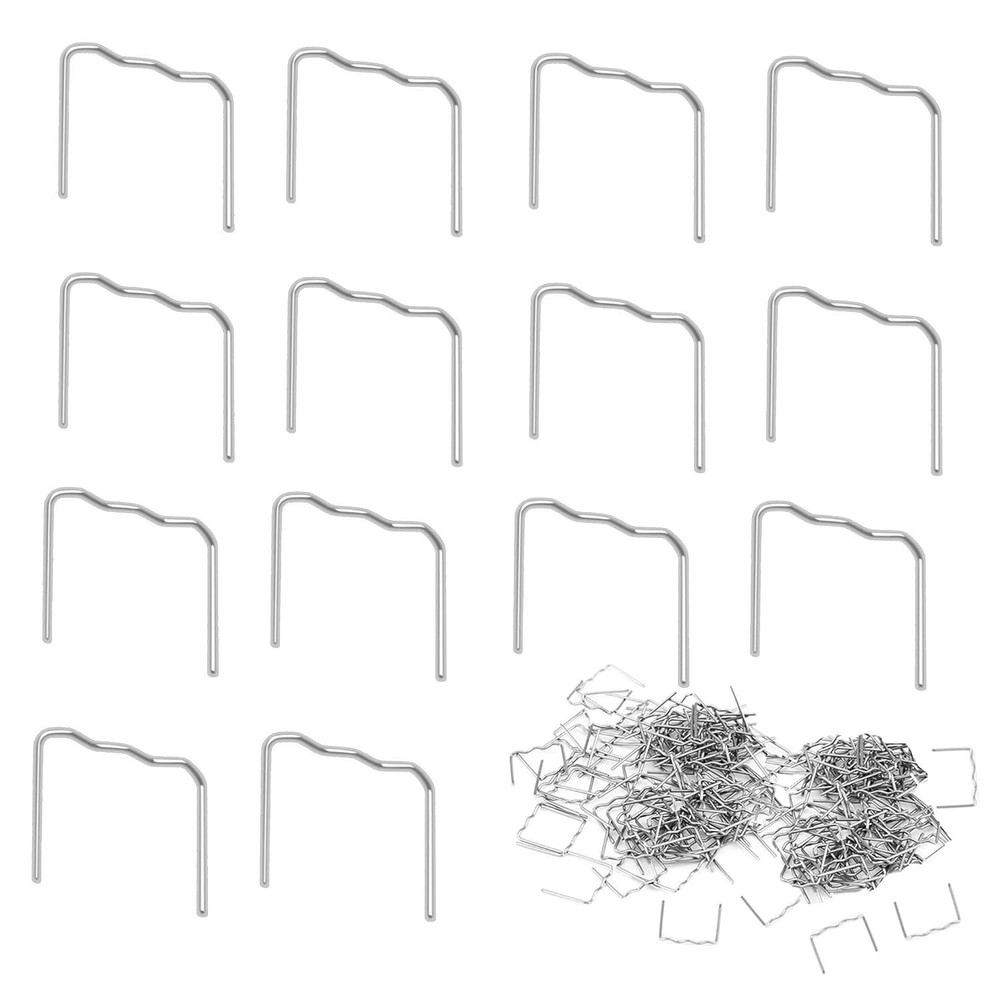 500 Pcs Hot Staples, Stapler Kit 0.6MM Flat Corner silver