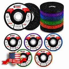 HOMO FABER 12 Pack 4.5″ Strip Discs 7/8″ Arbor Grit 46 Sanding Discs