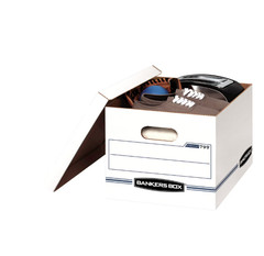 Bankers Box Basic Duty Letter/Legal File Storage Box with Lids, 10 Pack, White C