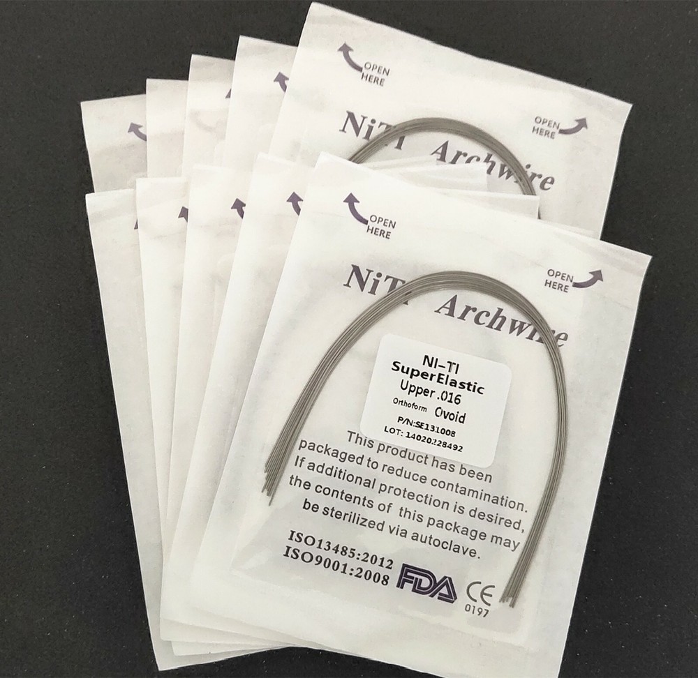 10Packs Dental Super Elastic/Stainless Steel/Thermal Activated Round Arch Wires