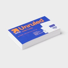 100ct 3″ x 5″ Unruled Index Cards White