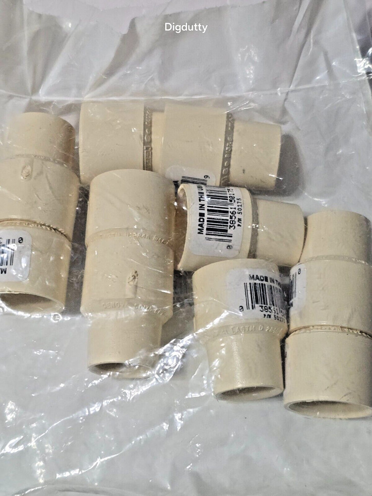 10Pcs – Genova 50175: 3/4″ x 1/2″ CPVC Tube Reducing Coupling