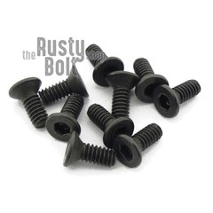 M2 x 5mm, Socket Flat Head Screws, 10.9 Steel, Black, Countersunk