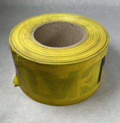 NEW (Lot of 4) Scotch 3 in. x 1000 ft. Barricade Tape 300 Caution, Total 4000 ft