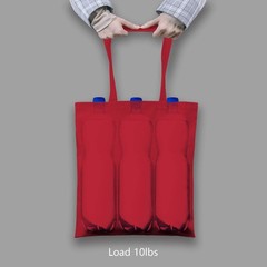 TOPDesign 24-Pack Economical 16″x15″ Red Cotton Tote Bag, Medium,
