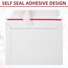 7″ x 5.2″ Rigid Envelopes, 300GSM Thickened White 5×7 Seal Mailers, Stay Flat…