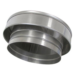 9 In. Dia Aluminum Vent Pipe Cap in Mill Finish