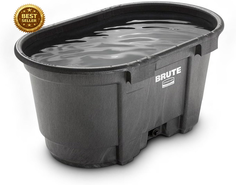 Stock Tank 100-Gallons Structural Foam Heavy Duty Container for Livestock/Animal