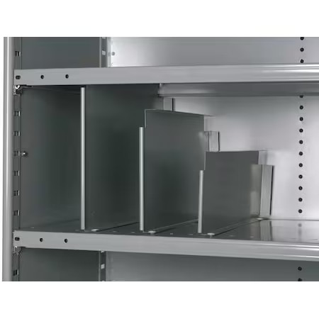 Hallowell 5240-2412-12Hg Vertical Shelf Divider, 20 Ga., Gray, Pk12