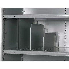 Hallowell 5240-2412-12Hg Vertical Shelf Divider, 20 Ga., Gray, Pk12