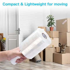 Mini Clear Stretch Wrap Film 5″ x 1000ft, 80 Gauge Thick, Self-Adhering for Movi
