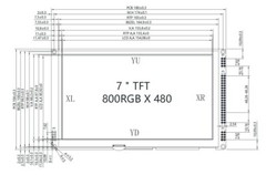 7″ 7inch TFT LCD Module Touch Panel Screen Display,SSD1963 Controller w/Tutorial