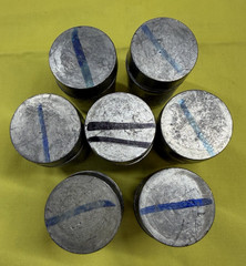 7 LEAD PIG RADIOACTIVE MATERIALS SOURCES MINERALS STORAGE Pb
