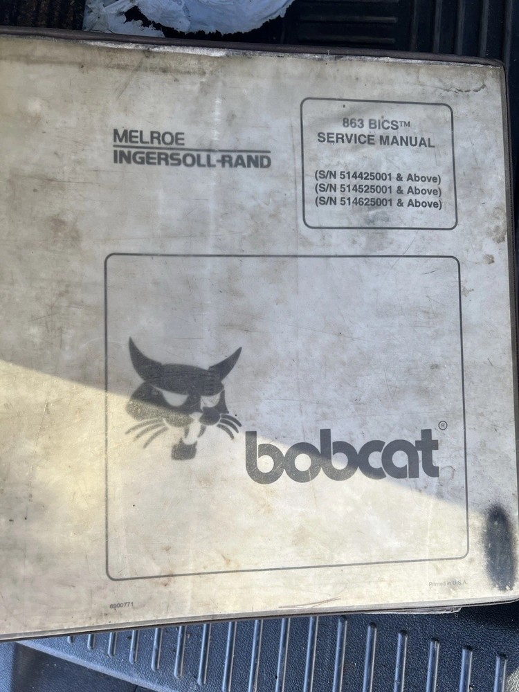 Genuine Bobcat 863 BICS Dealer Service Manual Binder