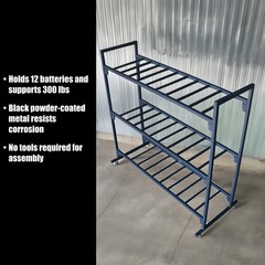 EBC Battery Black Battery Rack Stands Insanely Strong Storage Rack Holds 12