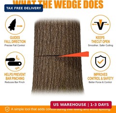 10″ Felling Wedges with Spikes, Orange ABS Plastic Tree Felling Wedges | Spiked