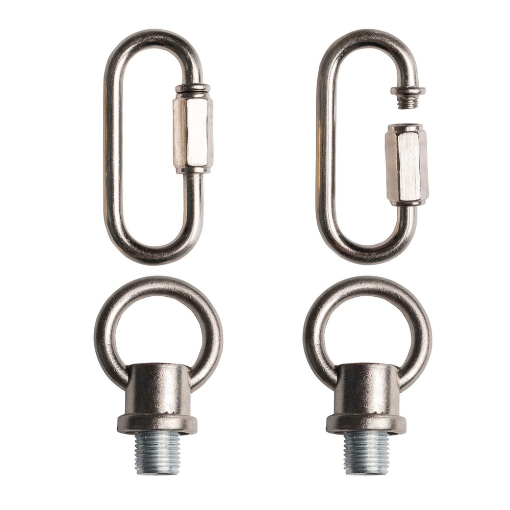 2 PCS Brush Nickel Hook Rings For Light Fixture M10/M12 Available 2 Link Buckles