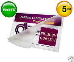 5 Mil MATTE 2-3/8 x 3-5/8 Drivers License size Hot Laminating Pouches (50/pack)