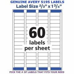 Avery Easy Peel Laser Return Address Labels 2/3″ x 1 3/4″ (5195) PICK YOUR OWN #