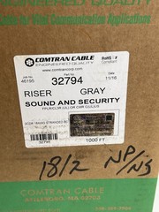 900+ ft Comtran Cable 32794 Sound & Security Riser Cable 18/2 Stranded