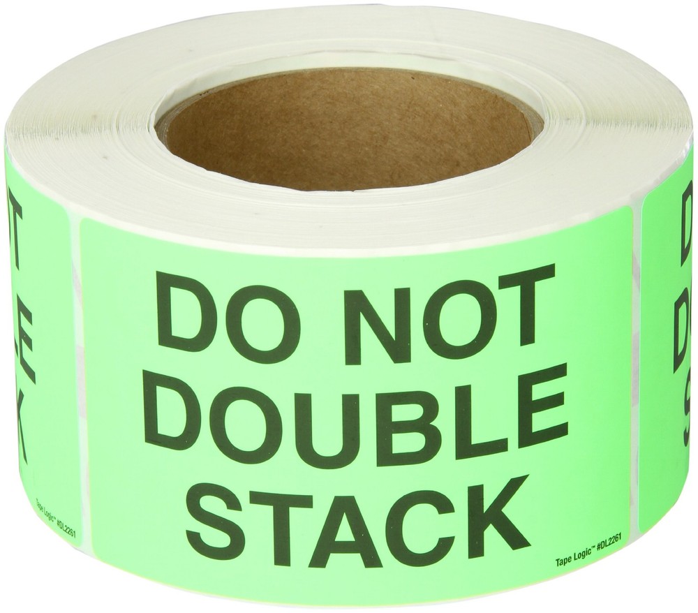 Tape Logic Aviditi Tape Logic 3″ x 5″,”Do Not Double Stack” Fluorescent Green…