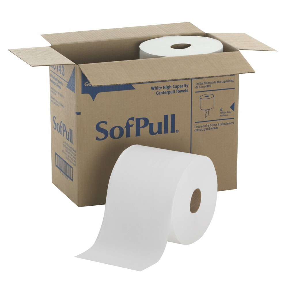 SofPull High Capacity Center Pull Paper Towels 8400 ft Per Roll GCP – 4 Rolls