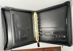 VTG Leather Franklin Covey Planner Crossbody Strap Classic Zip Free Shipping