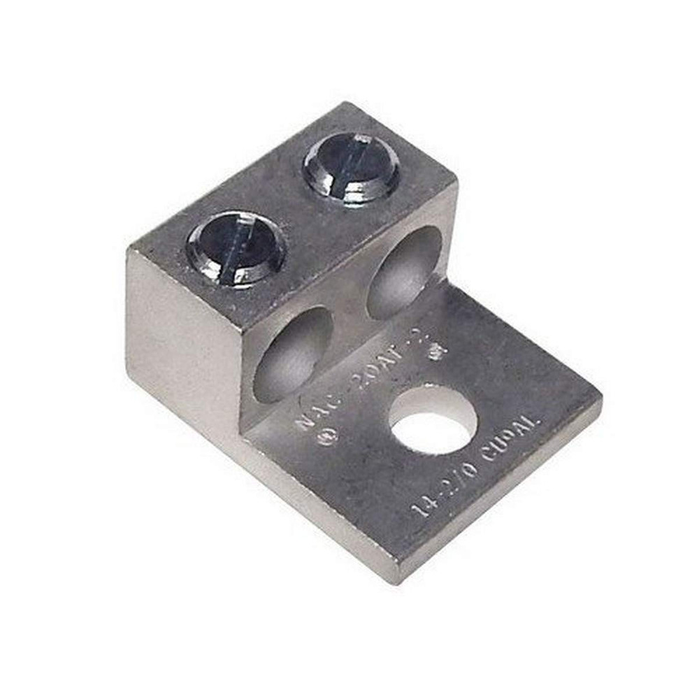 90814 Lug Mechanical Connector Type 2 Conductors Aluminum One Hole Mount