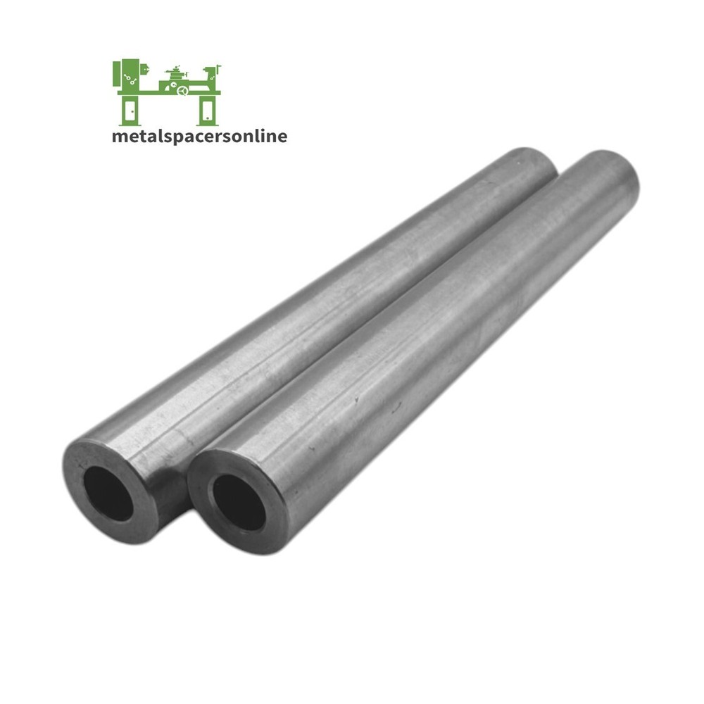 Mild Steel Spacer-Tubing- 1″ OD x 1/2″ ID x 8″ Long–Fits M12 or 1/2″ Bolts