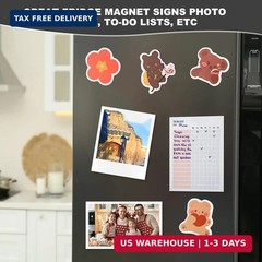 Magnetic Sheets with Adhesive Backing, 8″ x 10″, 5 Pack Flexible Magnet Sheets w