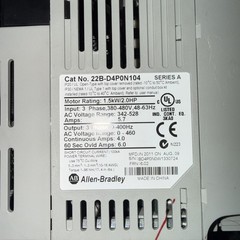 Allen-Bradley PowerFlex 40 AC Drive 22B-D017N104 10HP 3Ph New Open Box