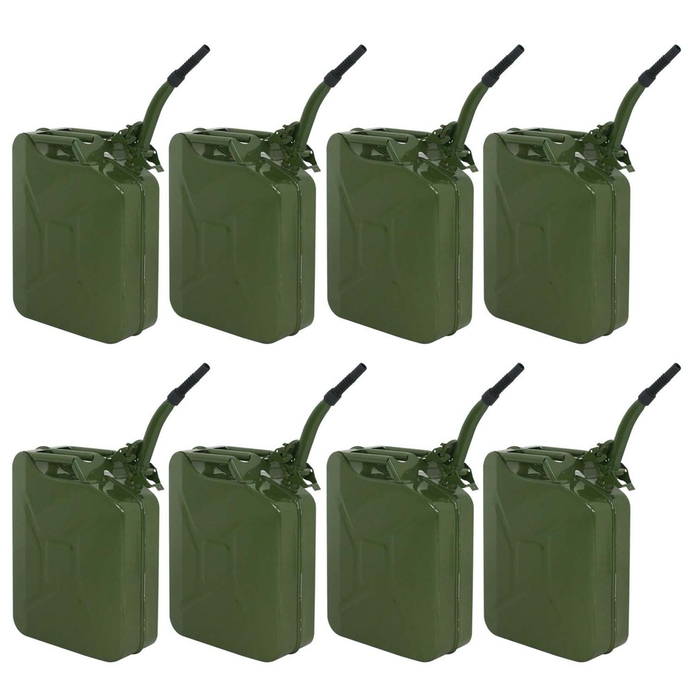8pcs 20L 5 Gal NATO Jerry Can oline Can Metal Tank Emergency Backup