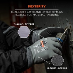 Ergodyne unisex adult Coated Waterproof Winter 2X-Large (1 Pair), Gray