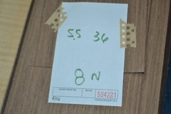 Composite Walnut Raw Wood Veneer Sheet 5.5 x 36 inches Engineered N5942-21